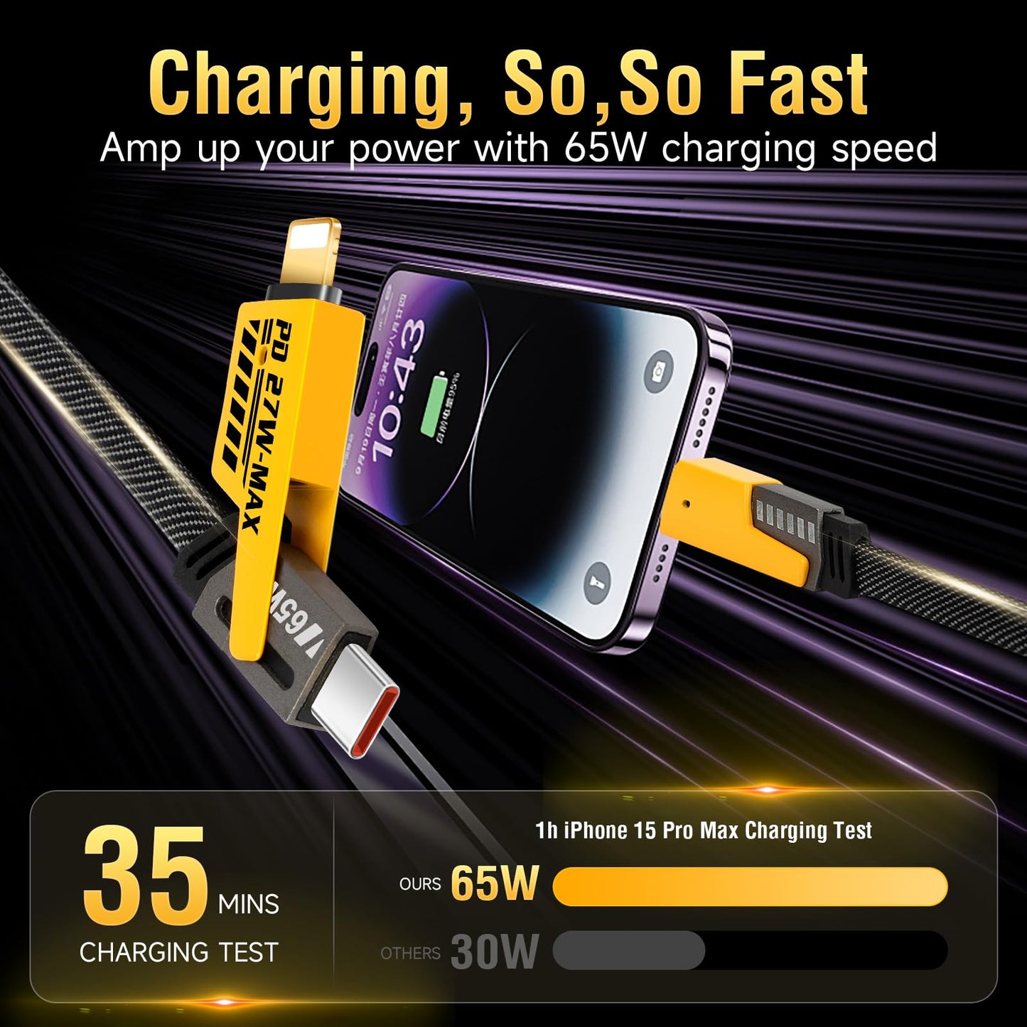 USB C Cable Lightning Cable 4 in 1