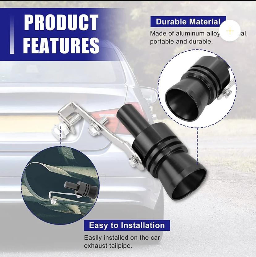 Sound Simulator Car Turbo Whistle Muffler – Exhaust Pipe Refit Device